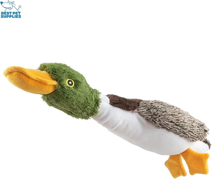 Best Pet Supplies Interactive Mallard Mates Dog Toy with Crinkle and Squeaky Enrichment for Small and Medium Breed, Cute and Plush - 3 Ducks (Mystery Box), Medium