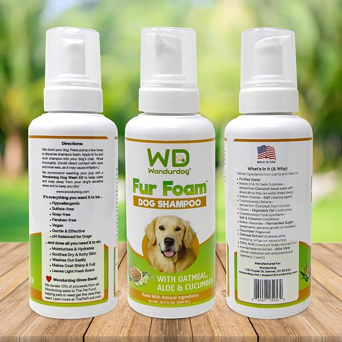 Deluxe Bathtub Spout Dog Wash Kit + Fur Foam Dog Shampoo