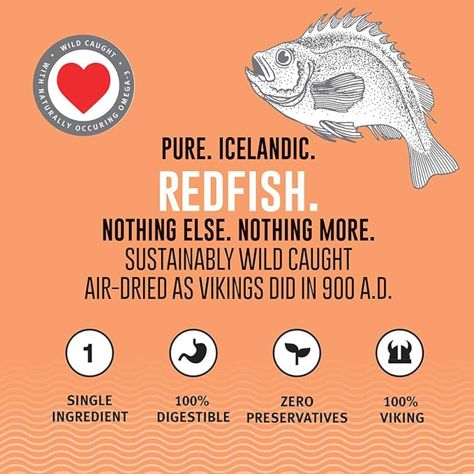 Icelandic+ Redfish Skin Rolls Dog Treat 3-oz Bag