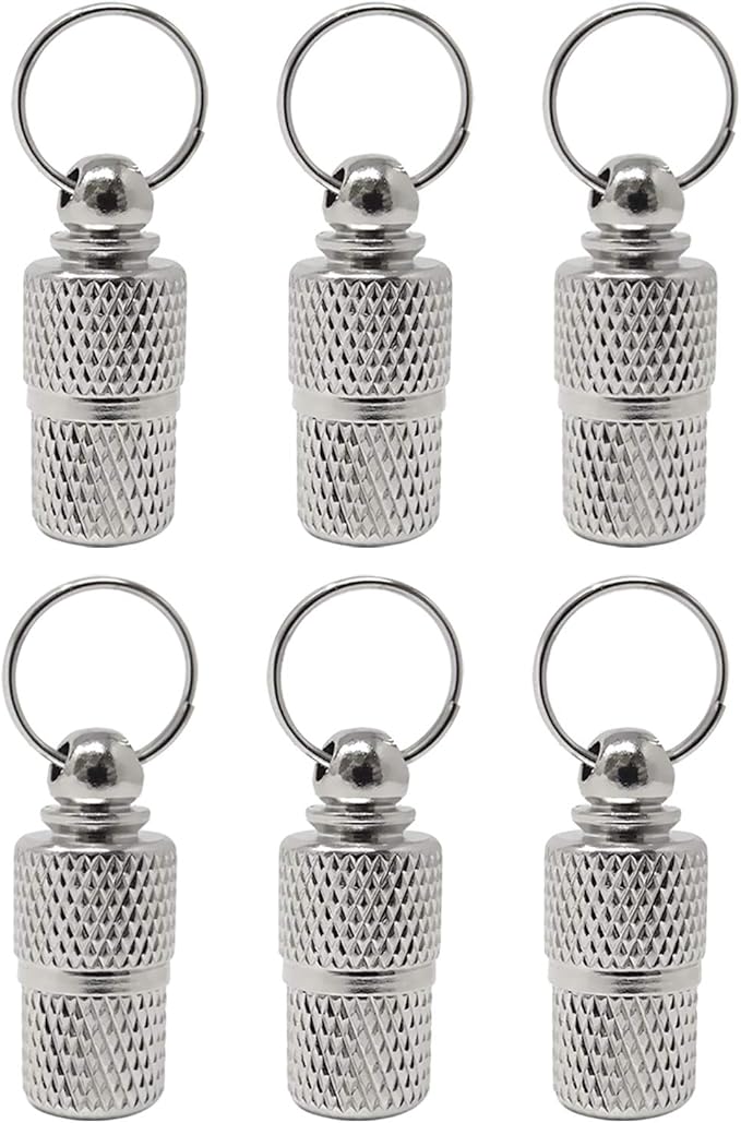 Honbay 6PCS Metal Personalized Dog Cat Tags Barrel Tube with Name Address Cell Phone Number Tags to Prevent The Loss