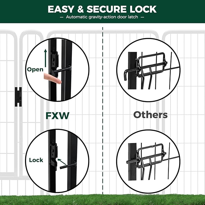FXW 32 inch 8 Panels Rollick Dog Playpen & FXW Floor Protectors Only Suitable for FXW Rollick/Instant/Aster Dog Playpen, 20PCS