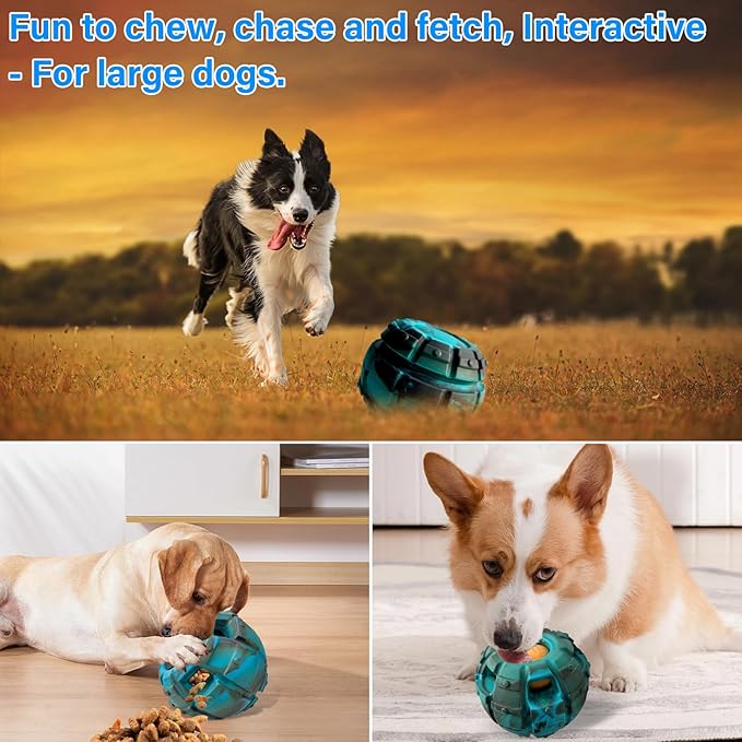Yipetor Dog Toy, Frozen Treat Toy, Treat Dispensing Dog Toy, Large Chew Toy, Freezable Fillable Rubber Dog Toys, I Reduces Anxiety I Dog Treat Dispenser I Easy to Clean, Interactive Dog Puzzle Toy