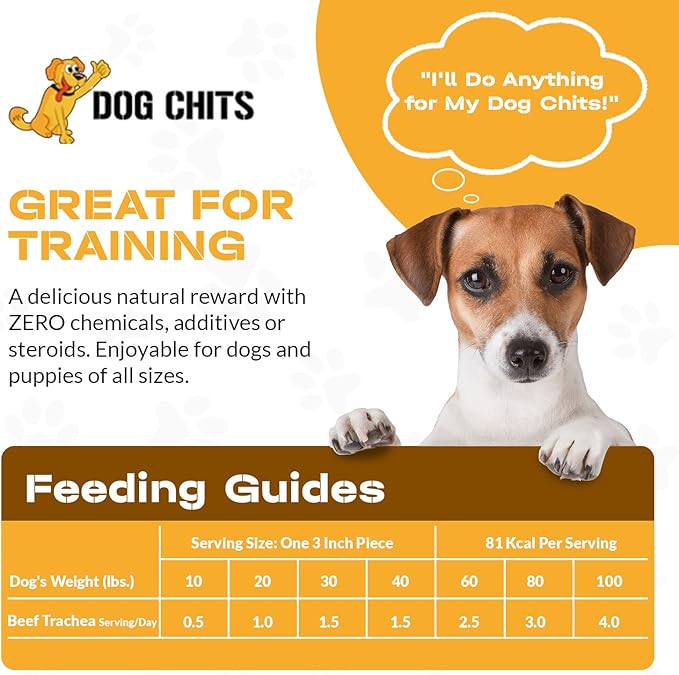 Beef Trachea for Dogs - Dog and Puppy Chews | Amazing for Joints | 12 in, 4 Pack | Made in USA | All-Natural Treats | Large and Small Dogs | Nothing Added | Lots of Natural Glucosamine