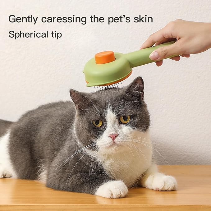 Premium Universal Pet Grooming Brush with Stainless Steel Pins Ideal for All Breeds Long Short Haired Cat and Dog,Ergonomic All-in-One Reduces Tanglesand PromotesHealthy Coat with Gentle (Yellow)