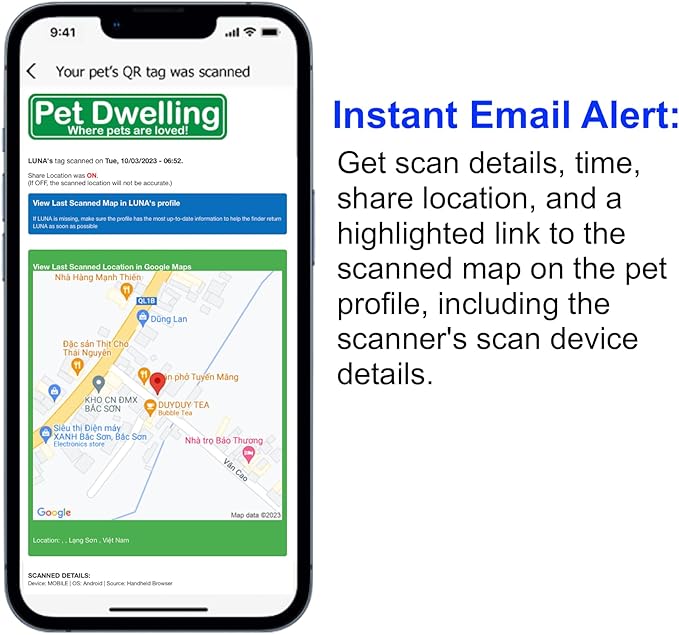 Premium NFC & QR Code Smart ID Tag for Dogs - Easy Scanning, Instant Profile Access, Real-Time Location Alerts(Silver Paw)