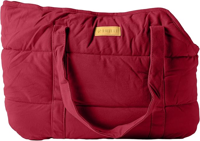 Cozy Plush Pet Carrier Purse - Secure Harness Clip, Lightweight Tote Design for Small Dogs and Puppies (Red)