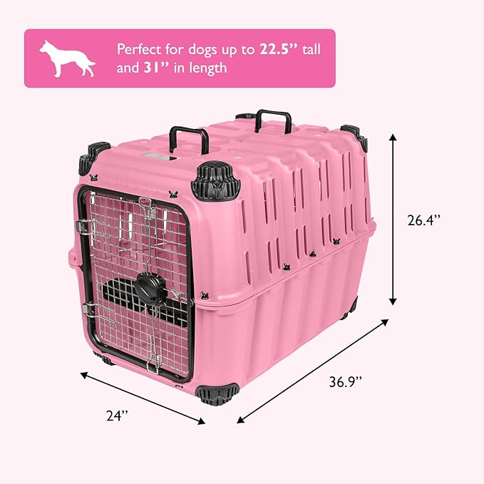 Mammoth Guardian Dog Kennel - Pink Shock