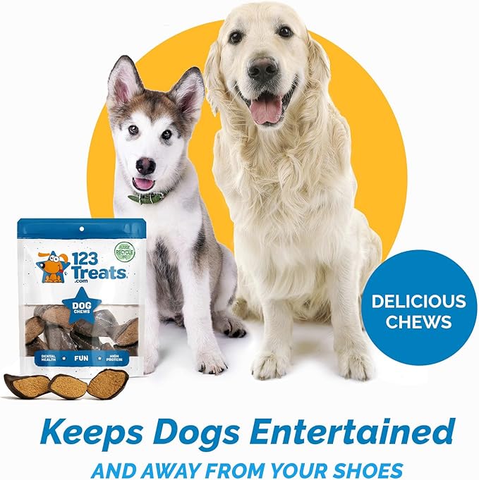 Filled Cow Hooves for Dogs, Delicious Peanut Butter Flavor, Stuffed Natural Beef Hoof Dog Chews, Tasty Treats for Dog, Made from Premium Brazilian Cattle, Pack of 10 Count