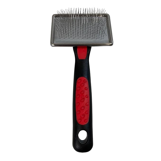 Ryan's Pet Supplies Paw Brothers Flat Slicker Brush for Dogs, Professional Grade, Coated Tips, Gentle on Skin, Maximum Coverage, Mini/Small