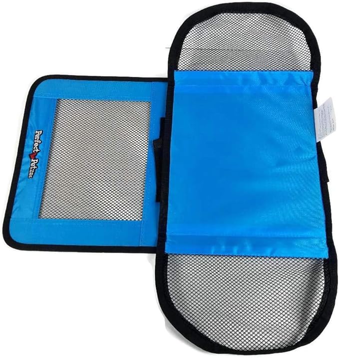 Tote for Lifelike Stuffed Interactive Pet Dogs and Cats, Nylon and Mesh Carrier for Pet Animals,Zippered Carrying Case Accessory-Blue