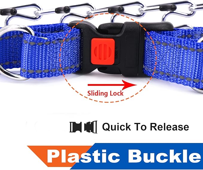 Supet Dog Training Collar for Small Medium Large Dogs with Quick Release Buckle, Adjustable No Pull Dog Collar with Nylon Cover