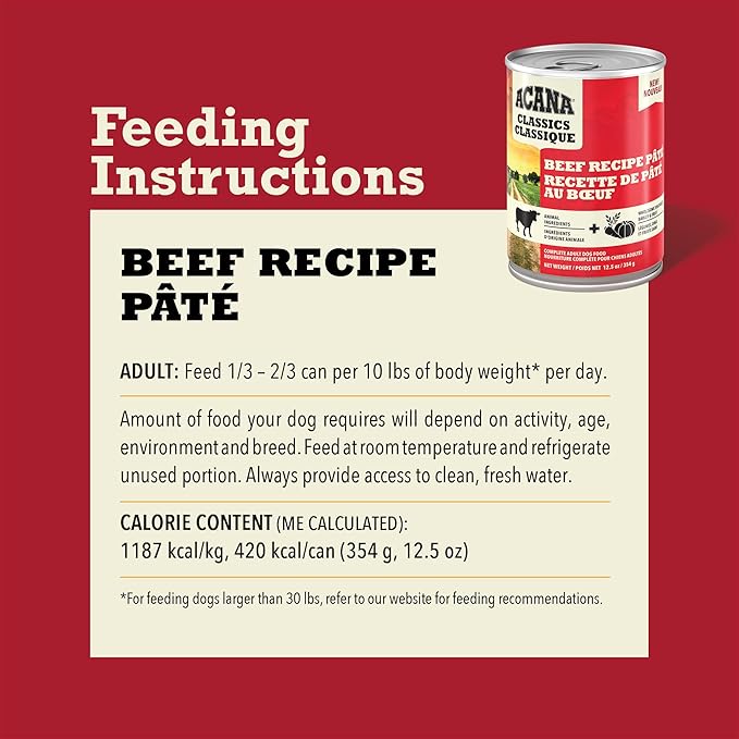 ACANA™ Classics Beef Recipe Pâté Wet Dog Food (Case of 12)