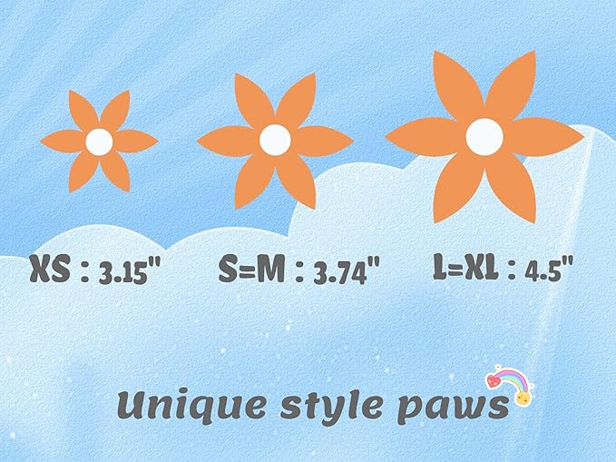 Uniqe Style Paws Christmas Grid Dog Collar, Female or Male Adjustable Dog Collar with Flower, Durable Floral Pattern Pet Collar for Large Dogs