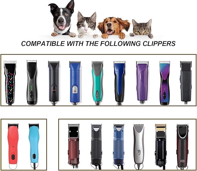 10+7+5+4 Skip Tooth Blades,Detachable Pet Dog Grooming Steel Blade Compatible with Oster A5,Wahl KM10 Series Clippers,Cut Length 1/8-Inch (3.2mm),4 Pack
