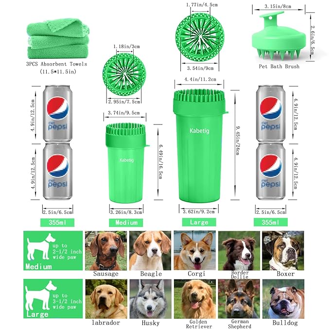 Dog Paw Cleaner for Large/Extra Large Breeds - Pet Foot Washer Cup