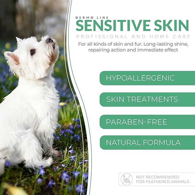 Hypoallergenic Shampoo for Sensitive Skin for Pets - Fur Cleanse, Nourishment & Hydration, All Ages Pet Grooming Products, Horse, Cat Dog Bath Supplies - Vegan, Paraben-Free - 10.1fl oz - PUREZA PET