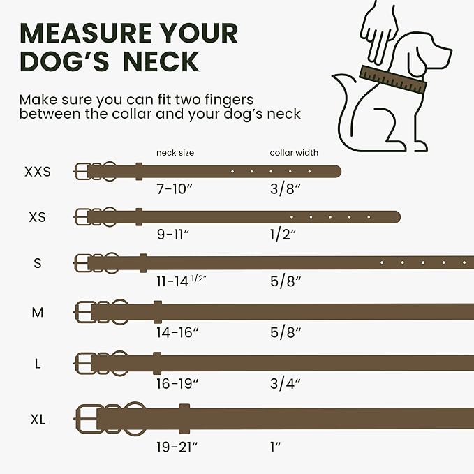 BRONZEDOG Rolled Leather Dog Collar with QR ID Tag Adjustable Soft Round Collars for Small Medium Large Dogs Puppy Cat (14" - 17" Neck Size, Nut Brown)