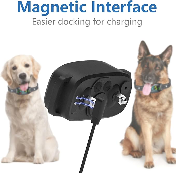Shock Collar Charger for FAFAFROG DINJOO Dog Bark Collar, Dog Bark Collar Charger Replacement for FAFAFROG Training Collar Magnetic Power Cord