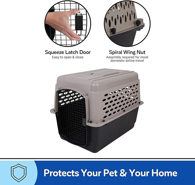 Petmate Vari Kennel (32") and Kennel Travel Kit for Pets