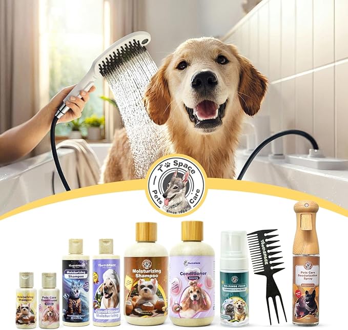 Dog Shampoo and Conditioner, Dog Hypoallergenic Shampoo for Dog Sensitive Skin and Dog Itching Skin Relief, Dog Shampoo for Smelly Dogs, Balance The Ph of Your Dog's Skin(Net 2.03 FLOz )