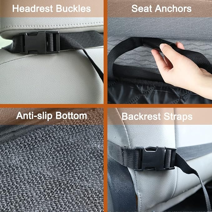 Paw Jamboree 2PCS Car Front Seat Covers for Dogs Scratch-Proof Pet Car Seat Cover Front Seat Non-Slip Car Seat Protector for Dogs Bucket Seat Cover for Dog for Trucks, Cars & SUVs
