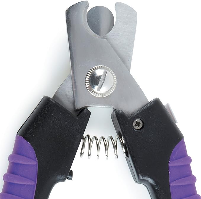 Master Grooming Tools Ergonomic Pro Nail Clippers — Stainless Steel Clippers for Trimming Pet Nails - Purple, Large, 6¼"