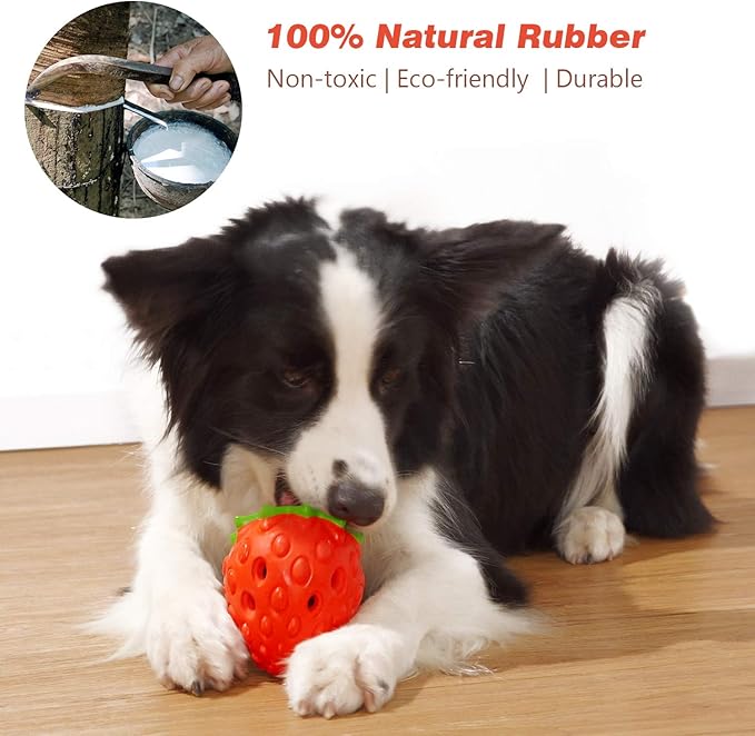 MewaJump Dog Puzzle Toys, Rubber Dog Chew Toys,Treat Food Dispensing Dog Toys for Teeth Cleaning, Dog Ball Toy, Interactive Dog Enrichment Toys for Puppy, Small, Medium, Large Dogs