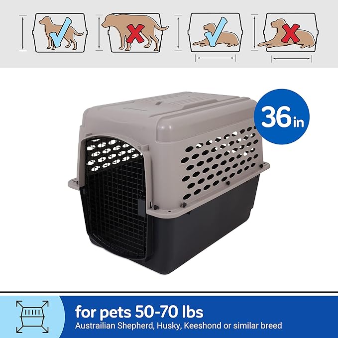 Petmate Vari Kennel (32") and Kennel Travel Kit for Pets