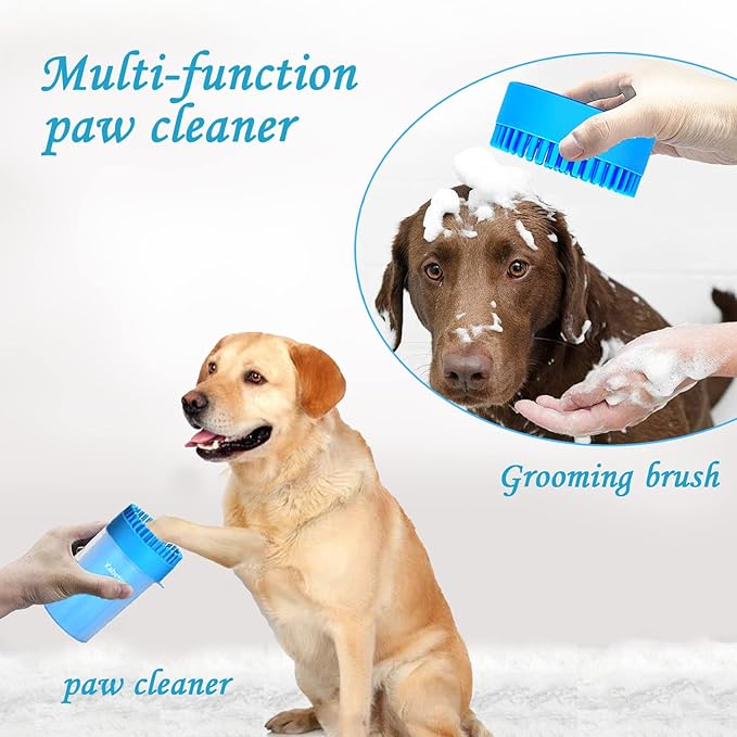 Large/Extra Large Dog Paw Washer for Dogs - Big Pet Foot Cleaner Cup with L/XL Size for Larger Breeds