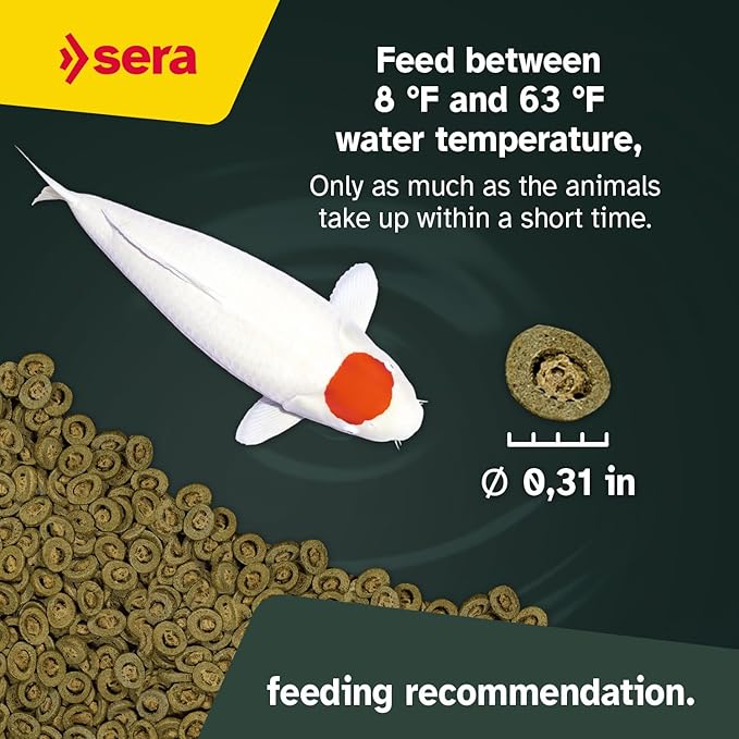 sera Koi Professional Spring & Fall Food 15.43lb| Floating Pellets for Immune Support & Condition | for Temperatures Below 63°F | Enriched with Vitamins & Omega Fatty Acids