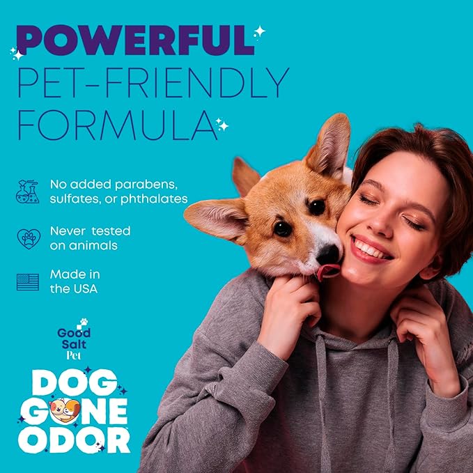 Good Salt Pet Dog Gone Odor, Natural & Fragrance Free Scent Neutralizer Spray, Made in the USA, 32 Ounce Bottle