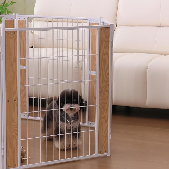 Heavy Duty Dog Playpen 32 Inch Height - Indoor Outdoor Pet Fence Enclosure for Medium and Small Dogs - Foldable Puppy Exercise Pen for Indoor and RV Camping or Yard