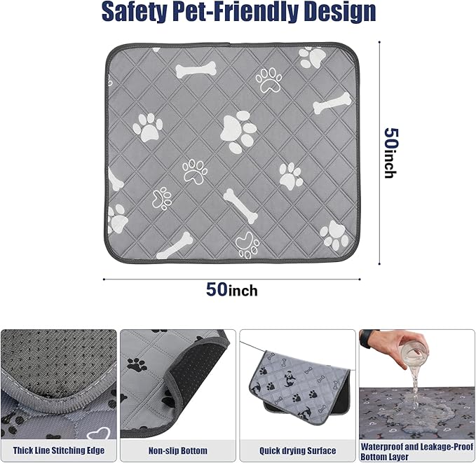 50×50×27 Inch Pet Whelping Box, Doggy Play Pen for Pets, Dogs, Puppies, Kitten, Dog Playpens Indoor with Machine Washable Urine Pad - Small Puppy Playpen, Rabbit Pen Indoor