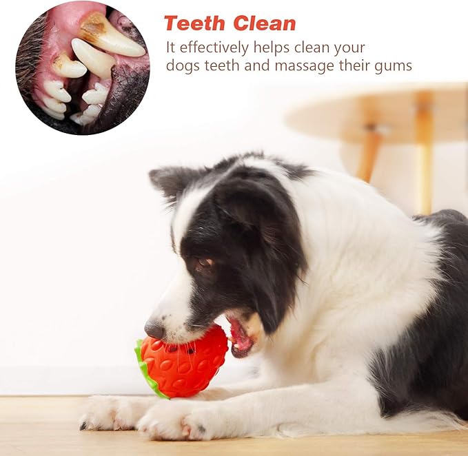 MewaJump Dog Puzzle Toys, Rubber Dog Chew Toys,Treat Food Dispensing Dog Toys for Teeth Cleaning, Dog Ball Toy, Interactive Dog Enrichment Toys for Puppy, Small, Medium, Large Dogs