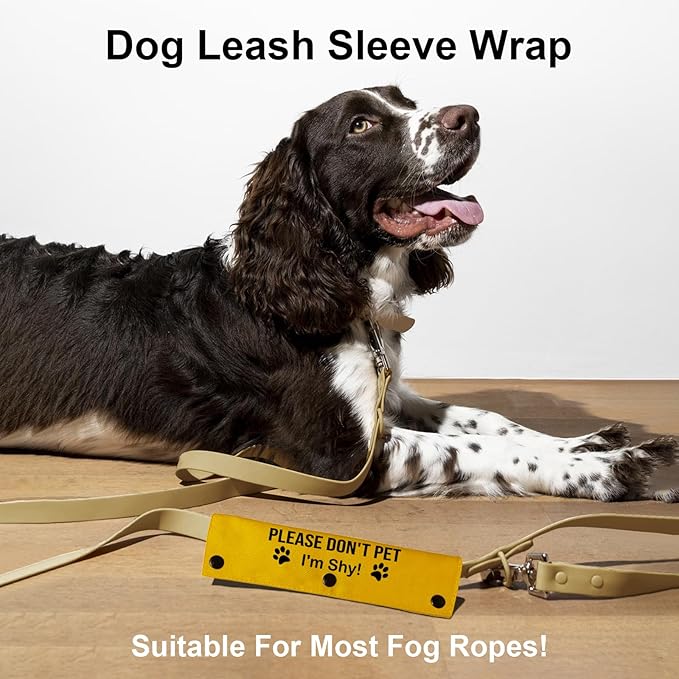 YROVWENQ Please Don't Pet I'm Shy Sleeve - Yellow Funny Dog Leash Wrap for Dogs Pet Birthday Gift