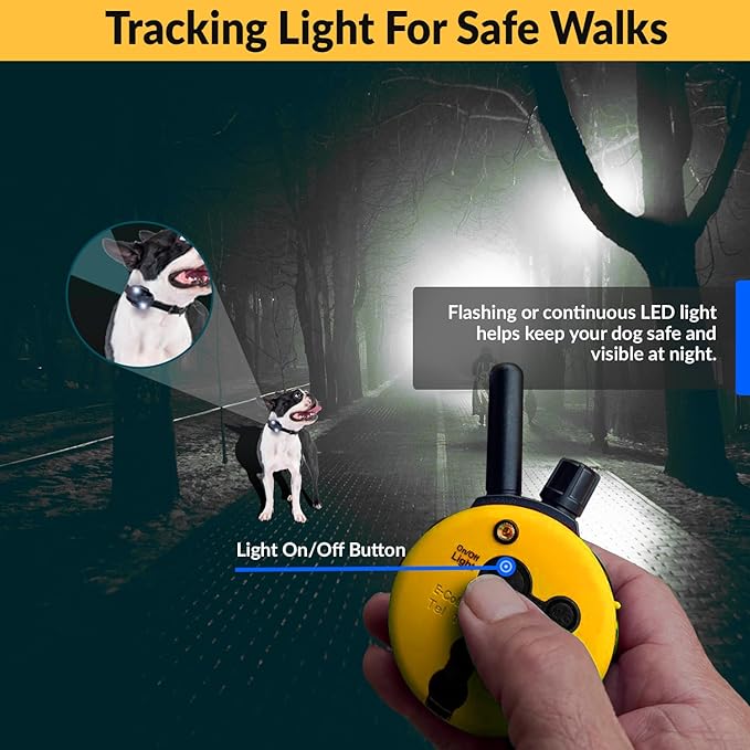 E-Collar – Educator ET-300-1/2 Mile Waterproof Remote Dog Training Collar Includes Premium Finger Clicker Trainer, 100 Programmable Levels + Vibration + Light + Sound