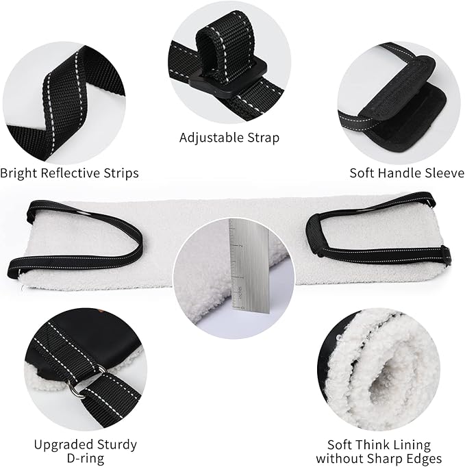 LOOBANI Portable Dog Sling for Back Legs, Hip Support Harness to Help Lift Dogs Rear for Canine Aid and Old K9 Cruciate Ligament Rehabilitation