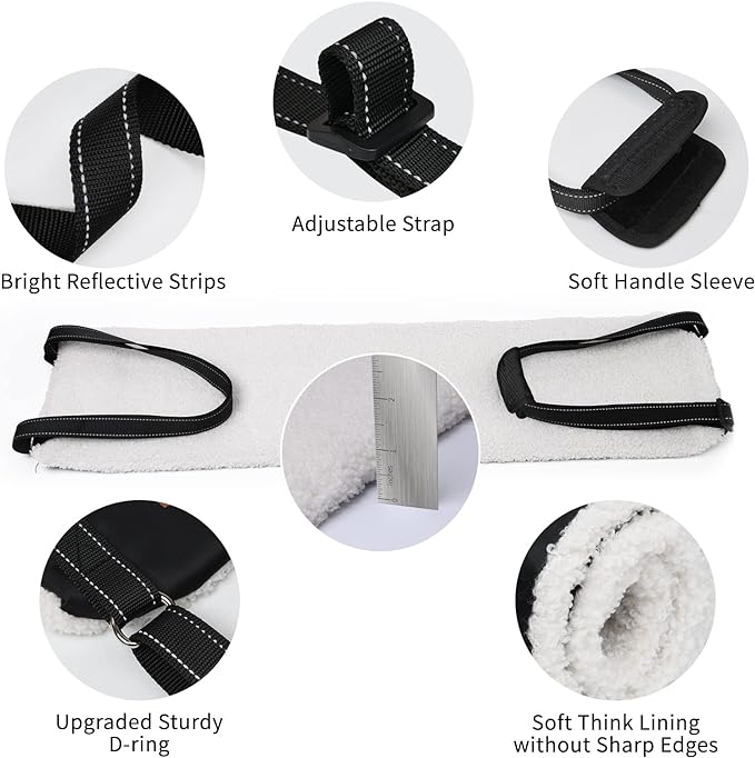 LOOBANI Portable Dog Sling for Back Legs, Hip Support Harness to Help Lift Dogs Rear for Canine Aid and Old K9 Cruciate Ligament Rehabilitation