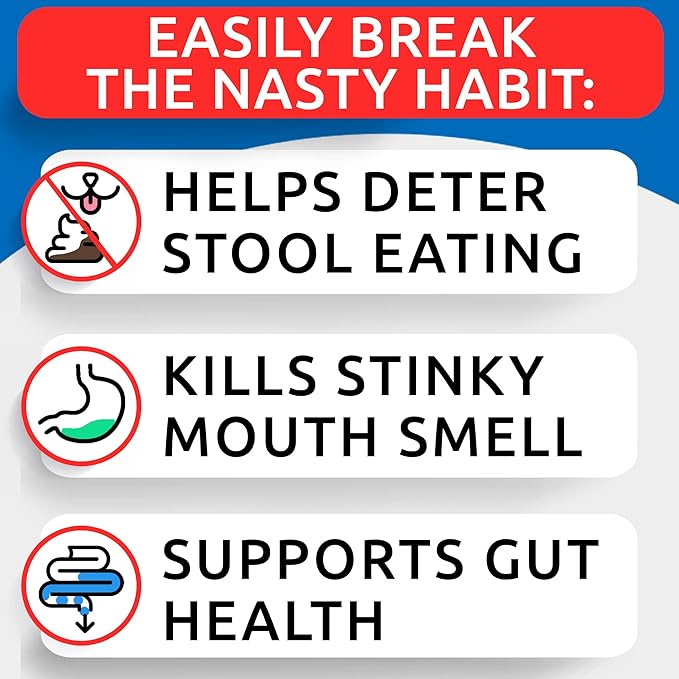 BARK&SPARK No Poo Chews for Dogs - Coprophagia & Stool Eating Deterrent with Probiotics, Digestive Enzymes & Breath Aid Support - Stop Dog Poop Eating - Made in USA - 120 Soft Chews - Duck Liver