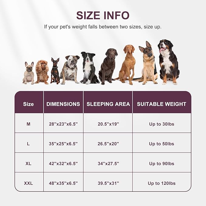 FURTIME Orthopedic Dog Beds for Large Dogs, Washable Dog Couch with Ultra Comfy Supportive Foam, Egg Foam Dog Beds Large Sized Dog with Removable Cover, Large Pet Sofa Bed Waterproof, Nonskid Bottom