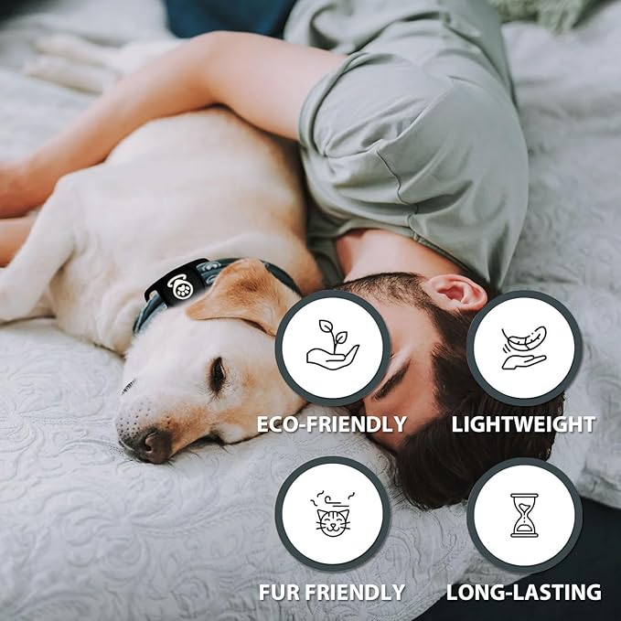 Pet Tracker for Dog, Dog Tracker Smart Pet Location Tracker with Holder, Personalized Smart Item Finder, MFi Certificated Dog Tracking Device, No Monthly Fee, Works with Find My(iOS Only) (Black Case)