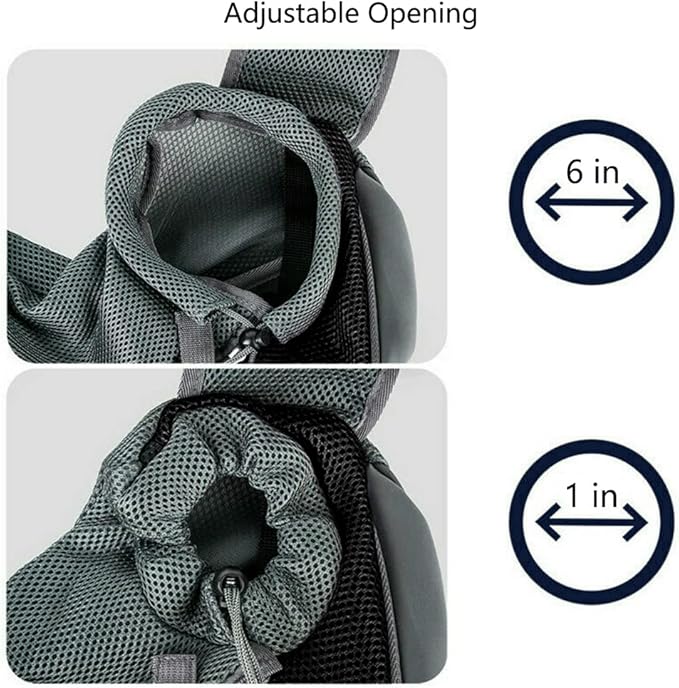Kucehiup Dog Sling Carrier for Small Dogs Cat Carrier Breathable Mesh Bag(Fits Approximately 3 lbs to 6 lb Pets)(Black)