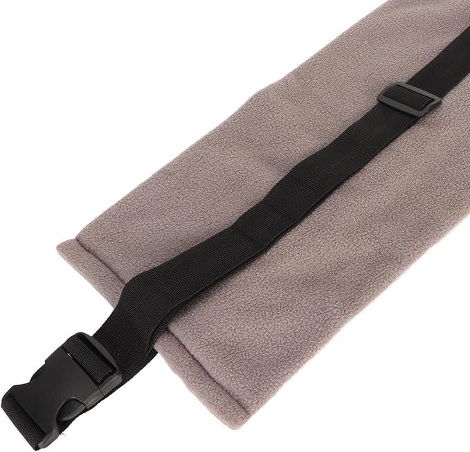 Reptile Sling Carrier, Soft and Comfortable Material Adjustable Strap Bearded Dragon Sling for Outdoor Travel Walking Rest (Grey)
