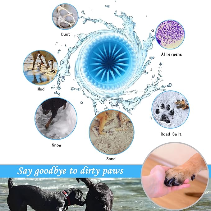 Large/Extra Large Dog Paw Washer for Dogs - Big Pet Foot Cleaner Cup with L/XL Size for Larger Breeds