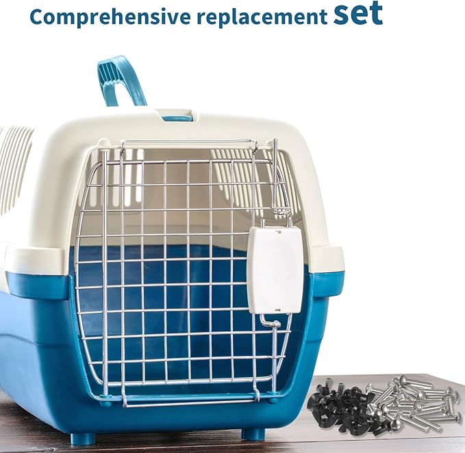 Therwen 20 Set M6 Pet Carrier Fasteners Set Dog Kennel Replacement Screws and Bolts Butterfly Nuts Dog Kennel Bolts Hardware Replacement Kit for Pet Carrier(Black)