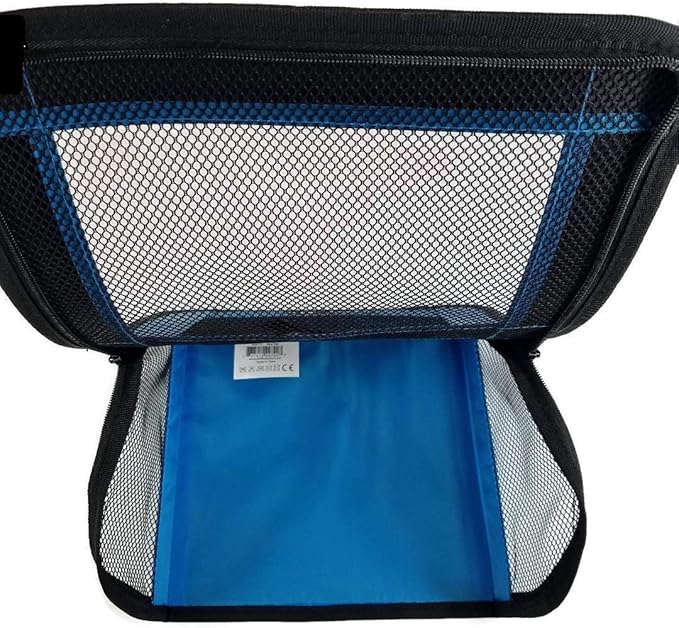 Tote for Lifelike Stuffed Interactive Pet Dogs and Cats, Nylon and Mesh Carrier for Pet Animals,Zippered Carrying Case Accessory-Blue