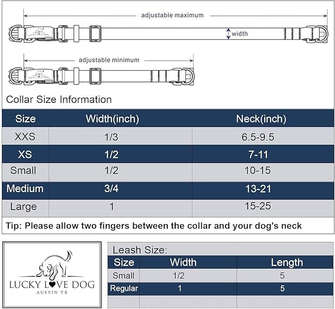 Lucky Love Dog Collars, Comfortable, Soft, Cute Dog Collar for Small Medium Large Dogs, Murphy, X-Small