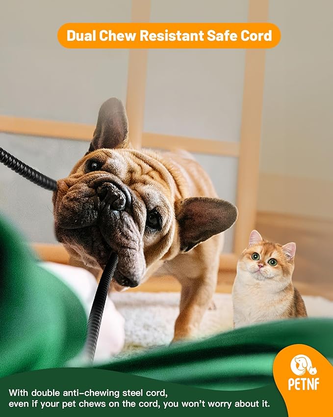 PETNF 2024 Pet Heating Pad with APP Remote Control, Indoor Outdoor Heated Pet Bed with Temperature Time Adjustment & Waterproof Cover, Electric Pet Heated Bed Pads
