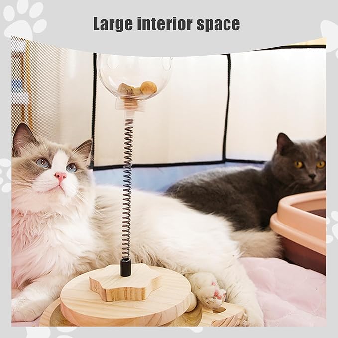 Portable Dog Playpen, Pet Play Pen for Indoor Outdoor Cat, Adult Kitten/Puppy Exercise Playpen Tent Birthing Box, Waterproof Travel Dog Camping Cage for Medium Large Dog Animal House (Grey)