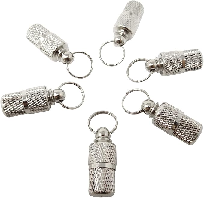 Honbay 6PCS Metal Personalized Dog Cat Tags Barrel Tube with Name Address Cell Phone Number Tags to Prevent The Loss